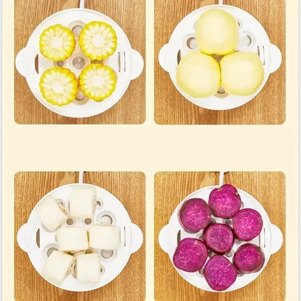 Electric Portable Double Layer Egg Steamer Cooker Poach Boil Steam Eggs Veggies Breakfast Maker Machine