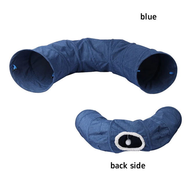 New Foldable Indoor Cat Tunnel Scratch Resistant Soft Cushion Pillow Set Cat Toys Interactive Hide Seek - product image 7