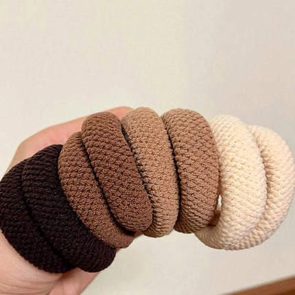 5/10 Mix Color High Elasticity Thickened Versatile Simple Scrunchies, Hair-Friendly (Random Color) Hair Ties Hair Rope