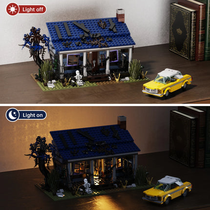 Evil Dead Horror House Building Block Set with LED Light,Haunted House Hut Model Toys Boys and Girls Halloween Gifts(639 Pcs)