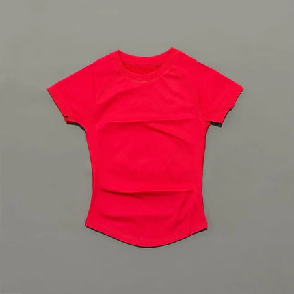 HISTELLO Impact Short Sleeve Yoga Tops Seamless Women Slim Fit High Stretch Gym Fitness Running Workout Sports T Shirt
