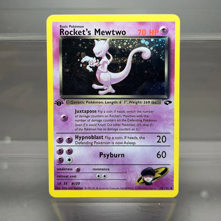 PKM Cards 1st Edition Gym Challenge 1996 Base Set Single Foil Cards Mewtwo Gengar Raichu Game Collection Cards PTCG Proxy Cards