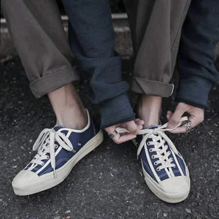 Japan Okayama Japanese canvas shoes men and women Yamamoto style retro Kurume vintage vulcanized shoes