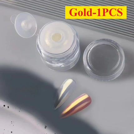 New Nail Mirror Bright Plating Aurora Chrome Powder for Nails Moonlight Pearl White Rubbing Powder Manicure Chrome Flash Dust
