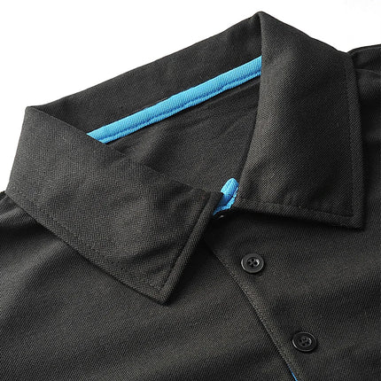 Solid color polo shirt ultra-light men's quick-drying breathable sweat-wicking shirt suitable for fitness gym and running