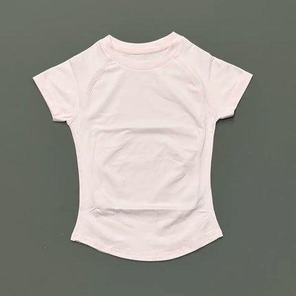 HISTELLO Impact Short Sleeve Yoga Tops Seamless Women Slim Fit High Stretch Gym Fitness Running Workout Sports T Shirt