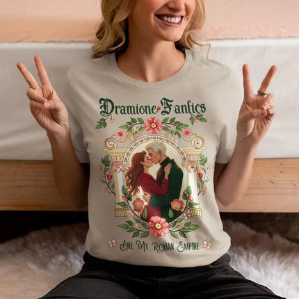 Dramione Fanfics Are My Roman Empire Cotton T-Shirt Booktok Era Manacled Fans Fanfiction Reader Book Lover Gift Bookish Shirt