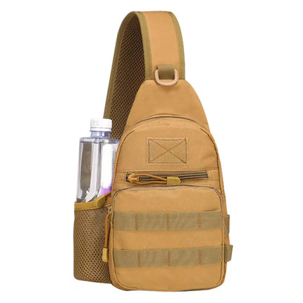 Outdoor Tactical Camouflage Kettle Chest Pack Bags Men Hiking Backpack Nylon Hunting Fishing Molle Army Trekking Shoulder Bag