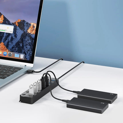 USB 3.0 Hub USB Hub 2.0 Multi USB Splitter Hub 100cm Long Cable Multiple Expander for Computer Laptop PC - product image from