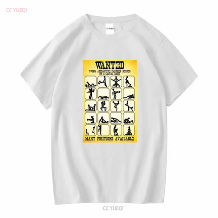 Wanted Kamasutra Position  White Men T Shirt D403 vintage Washed Stylish Slightly graphic fashion Comfortable designer clothes