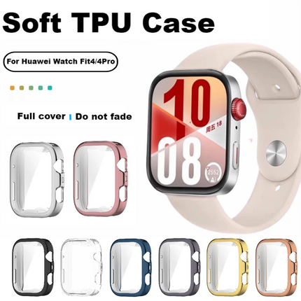 Soft TPU Case for Huawei Watch Fit 4 4Pro Watch Case Full Coverage Screen Protector Bumper for Huawei Fit4 cover Accessories