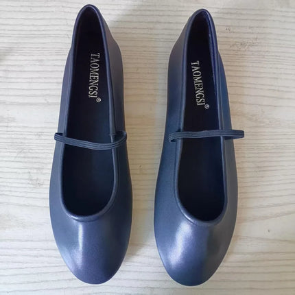 Flats Shoes Women Soft Leather Soft Soled Flat Shoes Mary Jane Ballet Single Shoes Women Zapatos Planos Chaussures Plates
