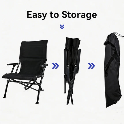 WESTTUNE Folding Outdoor Chair Portable High Back Lounging Chair Lightweight Camping Chair for Home Picnic Outdoor Furniture