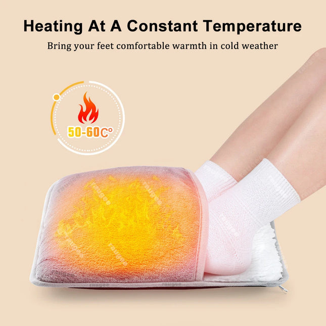 Foot Warmer Winter Electric Foot Heating Pad Soft Flannel Washable Foot Warmer Constant Temperature - product image 2