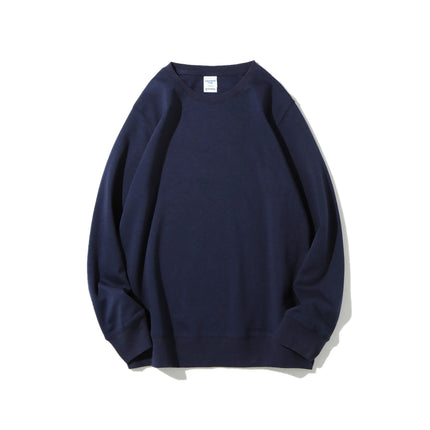 Crewneck Sweatshirt Solid Color Loose Long Sleeve Pullover Casual Soft Basic Hoodie-less Daily Streetwear