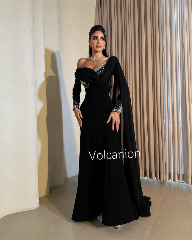 Maßgeschneiderte elegante Jersey-Kleider mit Drapierung und Pailletten, gerade, schulterfrei, Midilänge, für besondere Anlässe, hohe Qualität