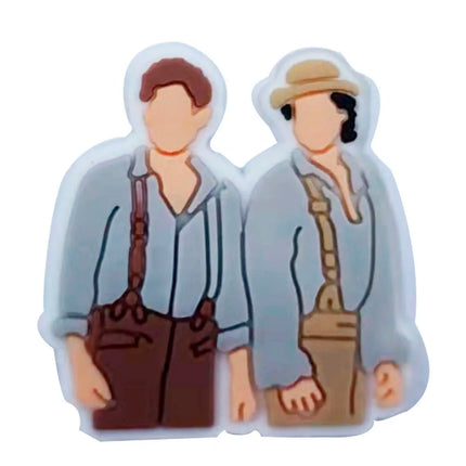 Single Sale 1pcs PVC Social Woker Epic Man Don't Be An Idiot Assistant Friends False Office Shoe Charms Accessories Decorations 