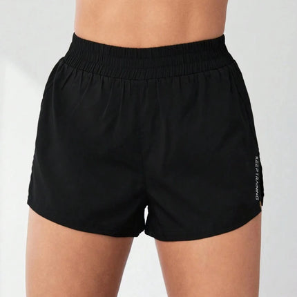 2026 New Style Faux Two-Piece Anti-Exposure Yoga Shorts Sports Shorts Running Fitness Tennis Casual Basic Sports Pants Women's
