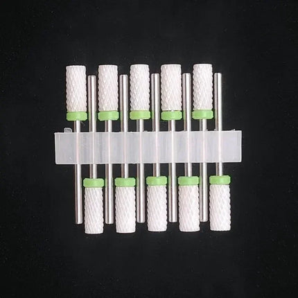 10 Ceramic Drill Bits, Milling Cutters, Rotating Nail Polish Grinding Machine Accessories, Overflow Removal Tool Accessories