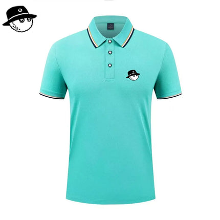 Men Summer Fashion Slim Fit Sport Short Sleeve 100% Polyester Polo Shirt Fake Pocket Decoration Casual Sport Golf Polo Shirt