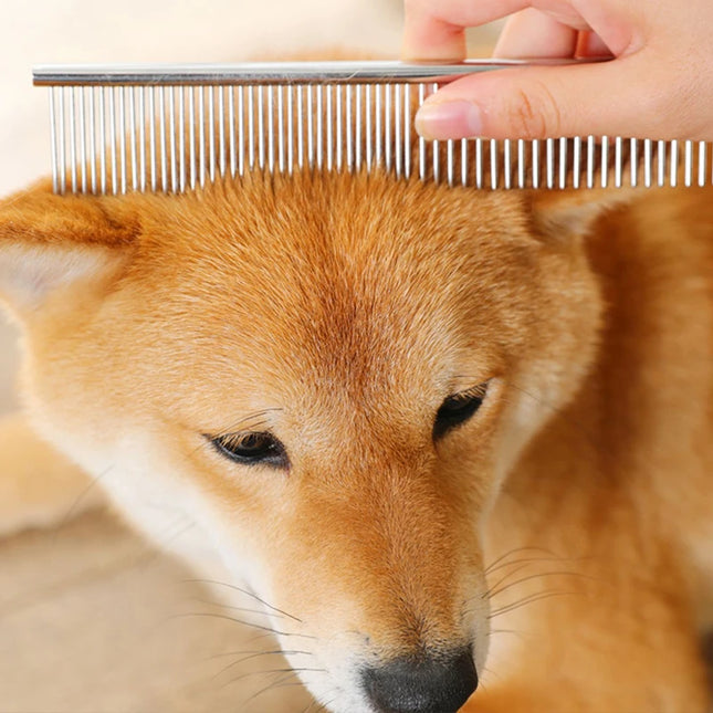 Stainless Steel Dog Comb Long Thick Hair Fur Removal Brush 16/19cm Pets Dog Cat Grooming Dematting Combs - product image 2