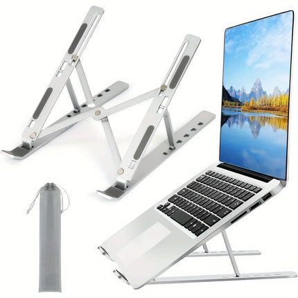 6‑Level Adjustable Laptop Stand - Foldable & Portable Design for 8‑14" Laptops & Tablets, Enhanced Ventilation & Heat Management
