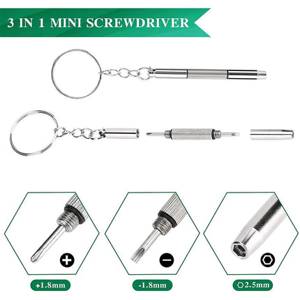 1/2/10pcs Mini 3 in1 Screwdriver Eyeglass Optical Eye Glasses Portable Spectacles Watch Repair Kit Practical Household Hand Tool