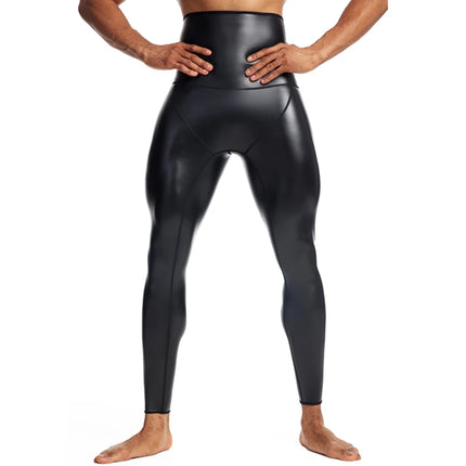 High Waist Leather Pants Slim PU Pants Men Trousers Big Size S-4XL New Black Cowboy Men's Leather Pants Motorcycle Riding Pants