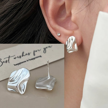 VENTFILLE 925 Sterling Silver Black Agate Rotund Earrings For Women Girl Originality Design Korean Jewelry Party Gifts Dropship