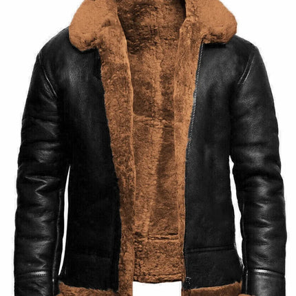 Autumn Winter New Men's Warm Jackets Suede Thickened Plush Coats Vintage Casual Fur Collar Luxury Men Clothing Quality Jackets