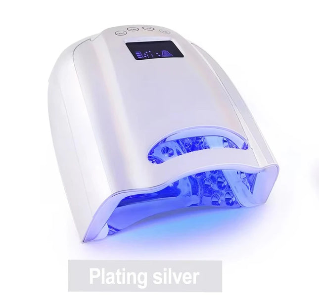 Lámpara de uñas Gradient Purple de alta demanda para manicura profesional sin cable de 128 W LED UV, nueva tendencia