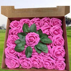 rose red / 25PCS no box leaves