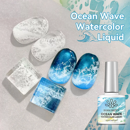 10ml White Bubble Ocean Wave Gel Nail Polish White Blooming Wave Nail Gel Stroke White Watercolor Liquid Nail Gel Polish DIY D#7