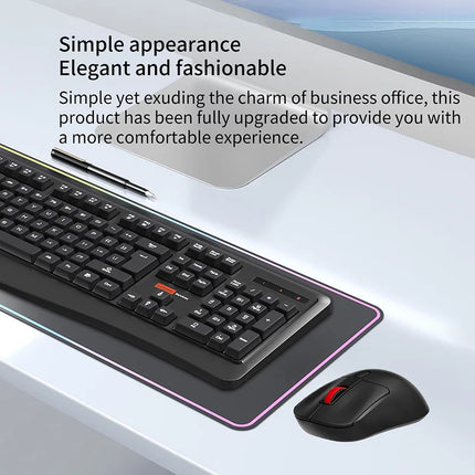 Lenovo Wireless Keyboard and Mouse Combo Full-Size 104 Key Quiet Office Set with Silent Click Compact USB Receiver - product