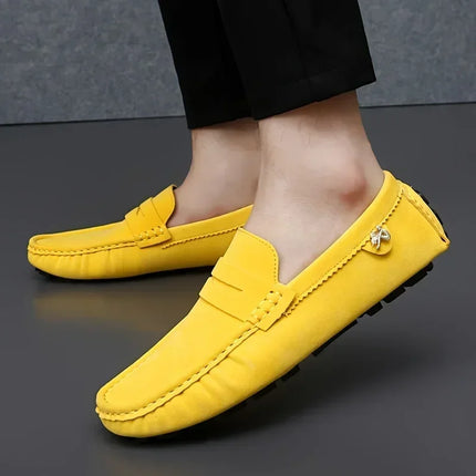 New Men Casual Shoes Fashion Men Shoes Genuine Leather Men Loafers Moccasins Slip On Men's Flats Male Driving luxury shoes