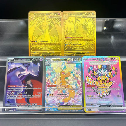 Team Rocket's Mewtwo Ex 281/217 SIR DIY Proxy Anime PTCG Collection Card TCG Ascended Heroes Mega Charizard Completionist Gift