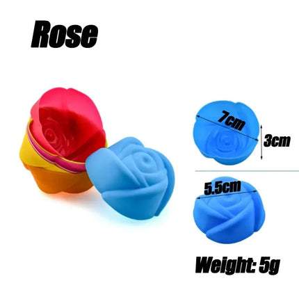 5/10/20/30pcs/lot Silicone Cake Mold Round Heart Shape Muffin Cupcake Baking Molds Home Kitchen Bakeware Resistant and Soft
