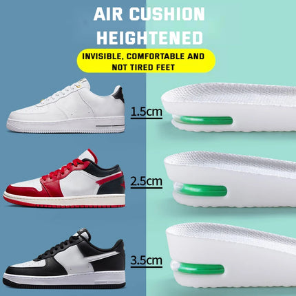 1Pair Orthopedic Height Increase Insole for Feet Sports Air Insoles Comfort Plantar Fasciitis Shoes Inserts Shock Absorbing Pads