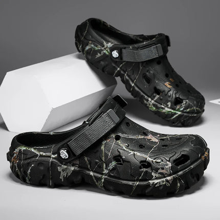 Summer Men's Clogs Sandals Man Home Garden Shoes Comfortable Men Slippers Non-Slip Soft Bottom Flip Flop Sandals Big Size 46 47
