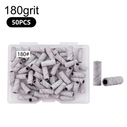 50/100Pcs 3mm Nail Sanding Bands-120/150/180/240 Grit Mini Nail Drill Bit Electric Nail File Accessory Polishing Manicure Tool