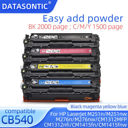 CB540a 125A CE320a CF210a Toner cartridge For HP LaserJet CM1415fn CM1415fnw CP1215 CP1215n CP1515 CP1515n CP1518ni printer 1pcs