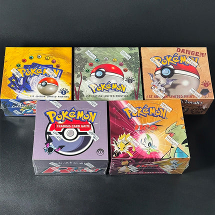 PKM Base Set Booster Box 1999 1st Edition Proxy Game Cards Packs WOTC Sealed Blue Wing Charizard Blastoise Venusaur Packs Toys