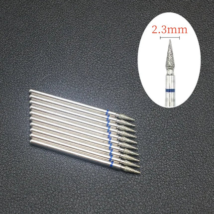10 Piece Nail Milling Cutter Set Diamond Electric Nail Enhancement Drill Nail Drill Corner Cleaning Drill Burr Accessories Tool