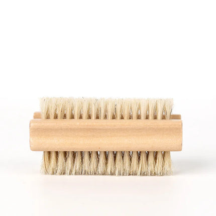 Nail Brush Double Sided Wood Handle Soft Bristle For Manicure Pedicure Dust Clean Nail Care Tool Salon Beauty Accessory