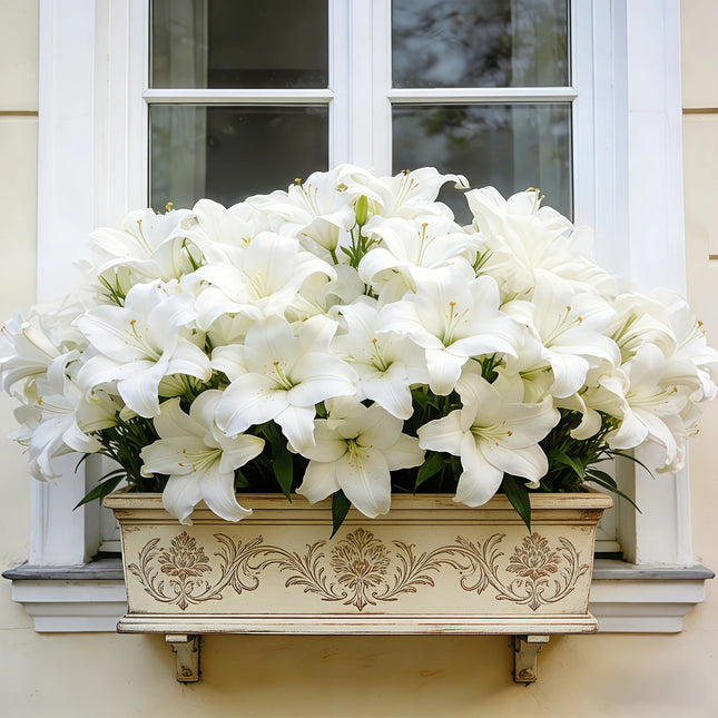White Lily Flowers - artificial flowers for home (photo 2 of 7)