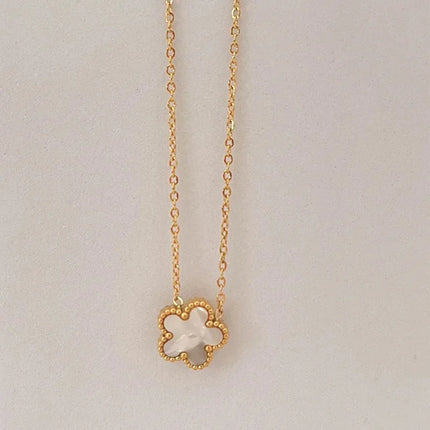 1pc Luxury Five Leaf Flower Pendant Necklace Jewelry Earrings for Women, Fashion Stainless Steel Clover Bracelets Gift