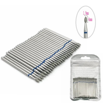 50pcs Diamond Nail Drill Cuticle Clean Bit Set Manicure Electric Cutter Bits Accessories Dead Skin Remove Tool