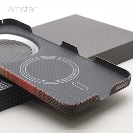Magnetic Kevlar Carbon Fiber Phone Case for Honor Magic 8 / 8 Pro Luxury Business Aramid Fiber Magnetic Cover