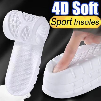 1 Pair New White Invisible Height Increase Insoles EVA Soft Light Shoes Sole Pad for Men Women