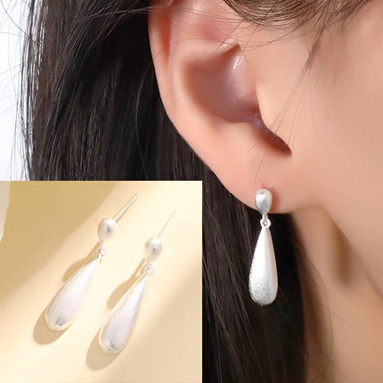 VENTFILLE 925 Sterling Silver Black Agate Rotund Earrings For Women Girl Originality Design Korean Jewelry Party Gifts Dropship